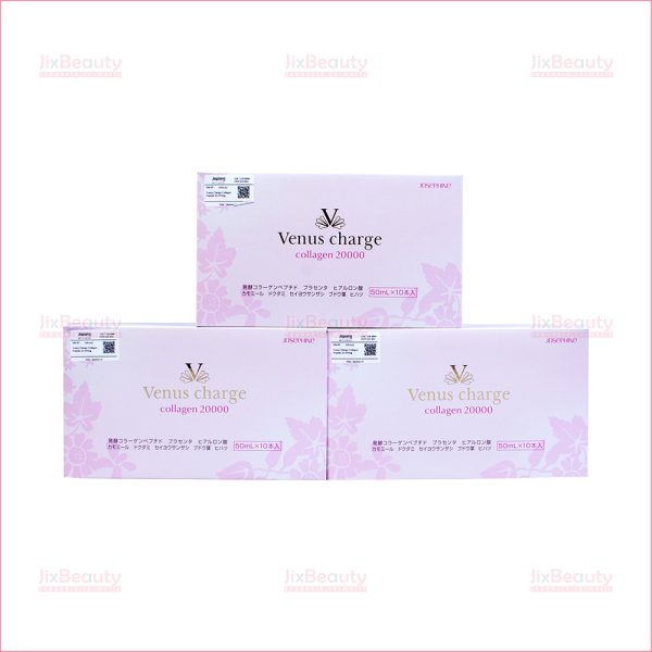 Combo 3 hộp Nước uống Venus Charge Collagen Peptide 20.000mg Nhật Bản