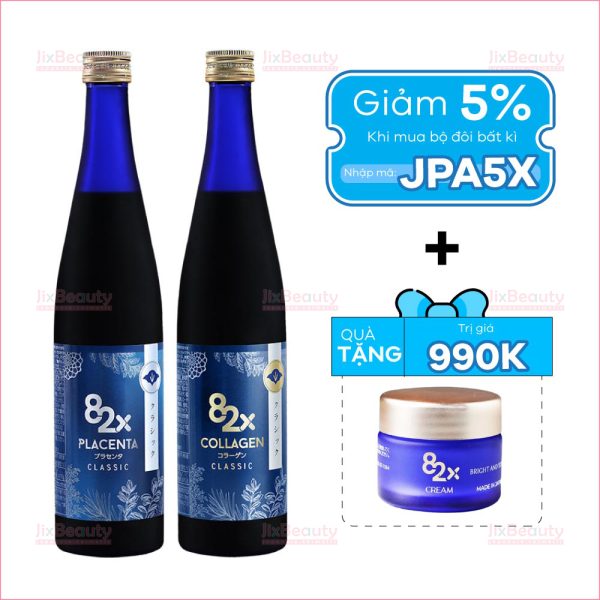 Bộ đôi nước uống Collagen và tinh chất nhau thai Placenta Mashiro 82x Classic 500ml