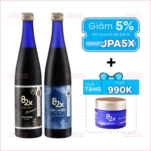 Bộ đôi nước uống Collagen Classic và tinh chất nhau thai Placenta Mashiro 82x Sakura 500ml