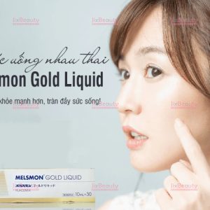 Nước uống nhau thai heo Melsmon Gold Liquid nội địa Nhật Bản (Hộp 30 ống x 10ml)