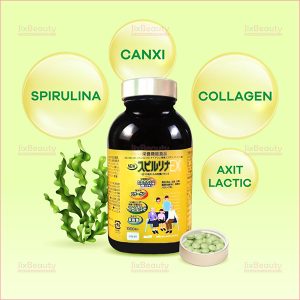 Tảo vàng cao cấp Spirulina EX hàng nội địa Nhật Bản hàng chính hãng hộp 2000 viên