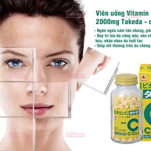 Viên uống trị nám trắng da Vitamin C Takeda 2000mg hộp 300 viên Nhật Bản