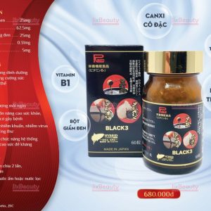 Combo 2 hộp viên uống tỏi đen, giấm đen, bổ sung vitamin Ribeto Shoji Black3