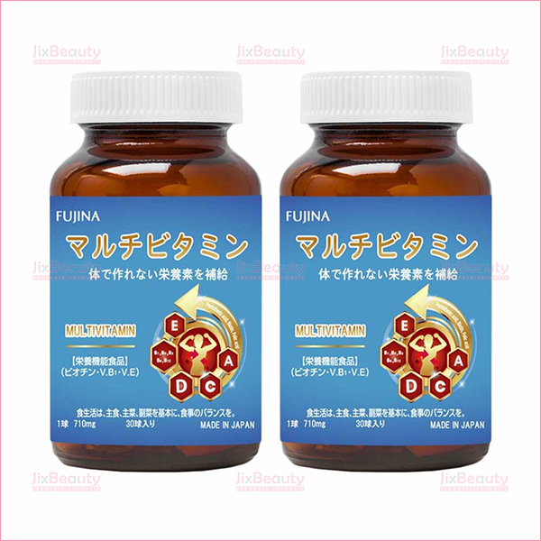 Combo 2 hộp Viên uống Multivitamin Fujina nội địa Nhật Bản hộp 30 viên