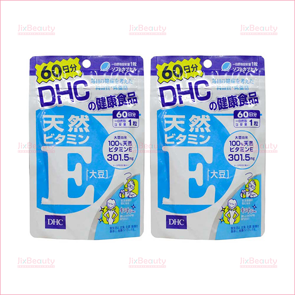 Combo 2 gói viên uống bổ sung Vitamin E DHC nội địa Nhật Bản 60 viên (60 ngày)