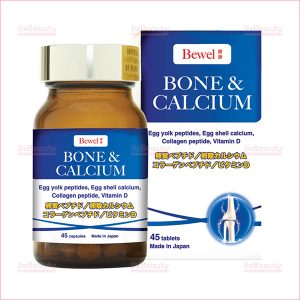 Viên uống hỗ trợ xương và tăng chiều cao Waki Bewel Bone & Calcium nội địa Nhật hộp 45 viên